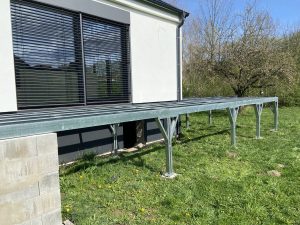 lehká ocelová konstrukce terasy