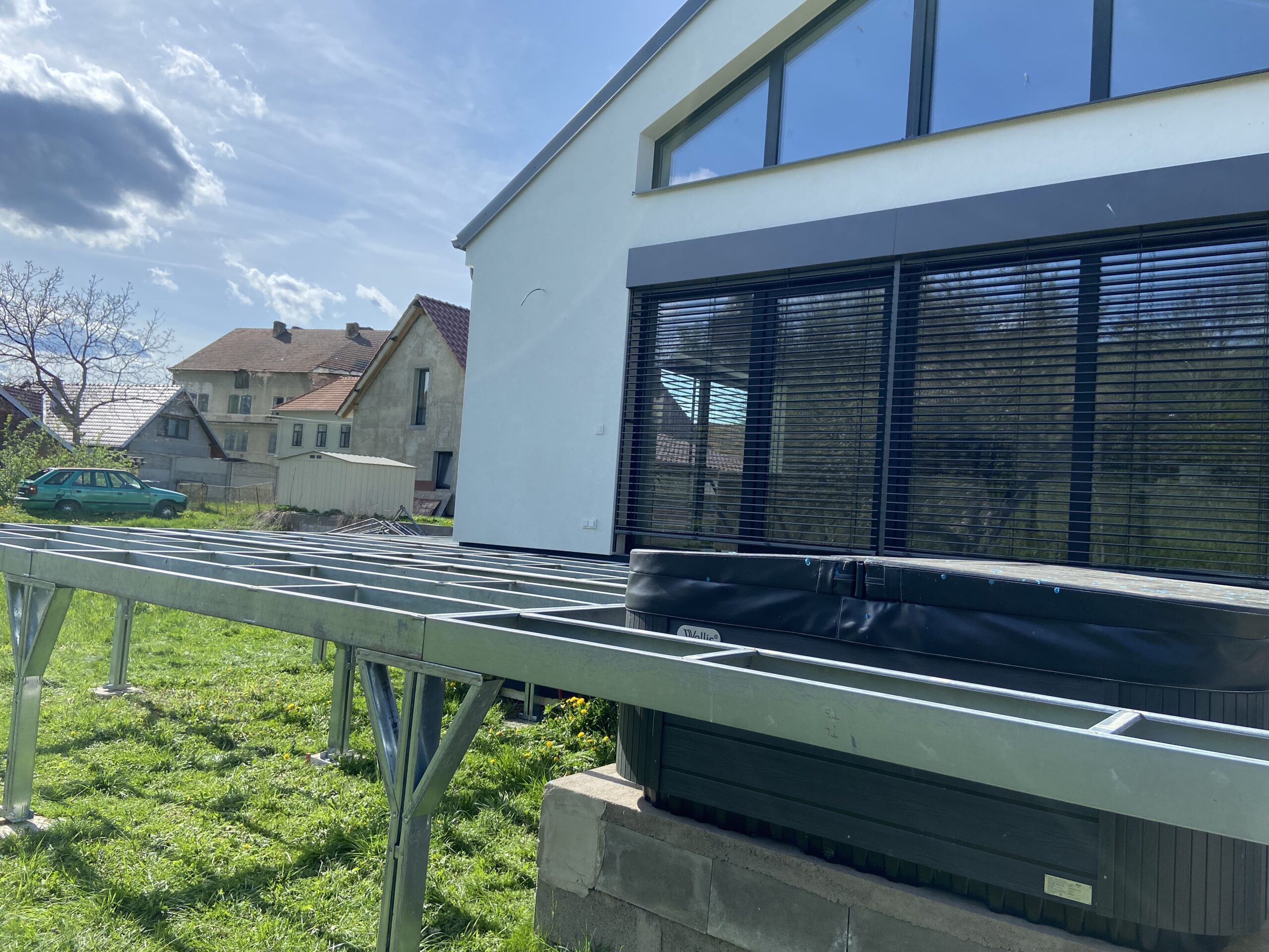 Konstrukce terasy u novostavby