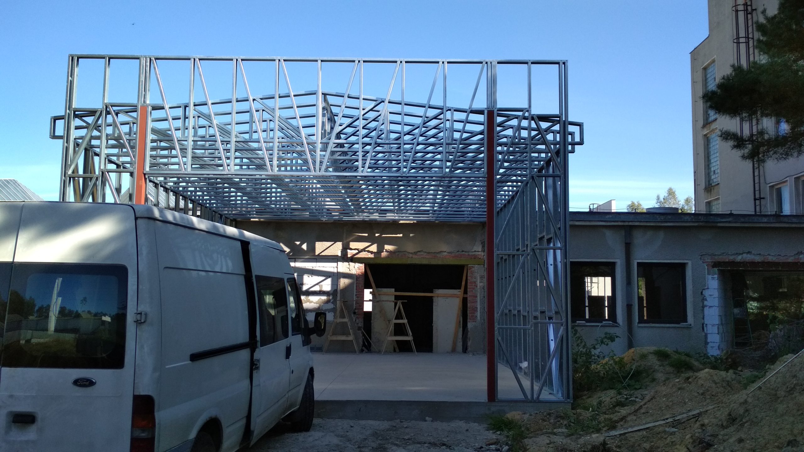 ocelová konstrukce garáž